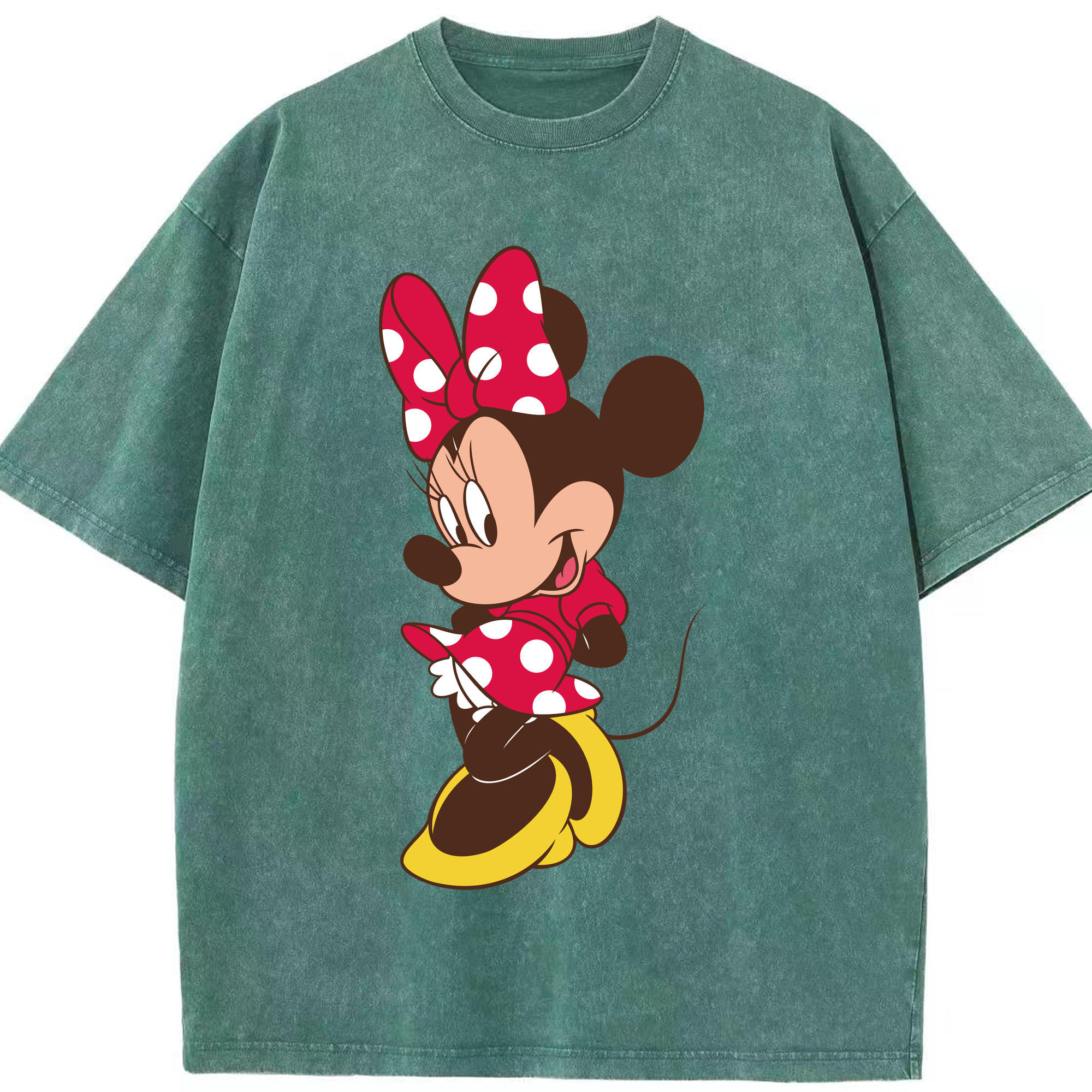 （画像用） ミッキーマウス Mickey Mouse 綿100% ヴィンテージ風 半袖Tシャツ（フロントプリント）